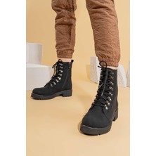 Getcho Eric Kadın Kalın Tabanlı Siyah Bot