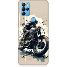 Teknomeg General Mobile GM21 Pro Uyumlu Motorsikletçi Desenli Silikon Kılıf