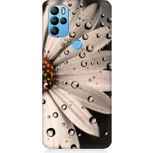 Teknomeg General Mobile GM21 Pro Uyumlu Papatya ve Su Damlaları Desenli Silikon Kılıf