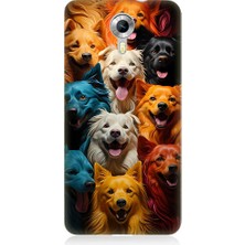 Teknomeg General Mobile Discovery 4g Uyumlu Sevimli Köpekler Desenli Silikon Kılıf