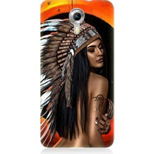 Teknomeg General Mobile Discovery 4g Uyumlu Kızıldereli Kız Desenli Silikon Kılıf