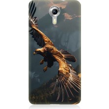 Teknomeg General Mobile Discovery 4g Uyumlu Uçan Kara Kartal Desenli Silikon Kılıf