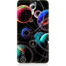 Teknomeg General Mobile Discovery 4g Uyumlu Sci Fi Gezegenler ve Vektörler Desenli Silikon Kılıf