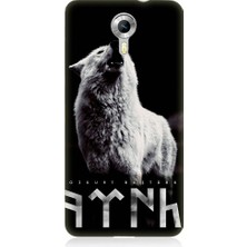 Teknomeg General Mobile Discovery 4g Uyumlu Bozkurt Baştürk Desenli Silikon Kılıf