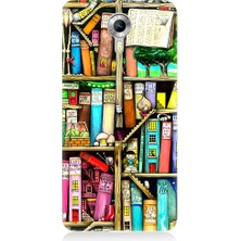 Teknomeg General Mobile Discovery 4g Uyumlu Kitaplık ve Raflar Books Shelf Desenli Silikon Kılıf
