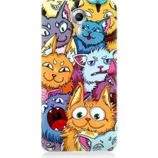 Teknomeg General Mobile Discovery 4g Uyumlu Sevimli Kedi ve Köpekler Desenli Silikon Kılıf