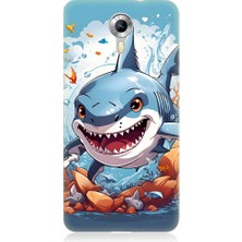 Teknomeg General Mobile Discovery 4g Uyumlu Köpekbalığı Desenli Silikon Kılıf