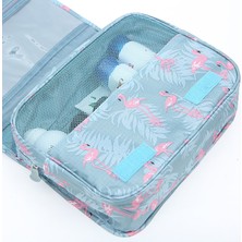 Sonreyon Çok Fonksiyonlu Askılı Makyaj Çantası Flamingo Desen ( Büyük Boy )