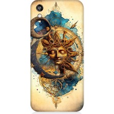 Teknomeg Huawei Honor 8s Uyumlu Ay ve Güneş Tarot Desenli Silikon Kılıf