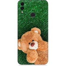 Teknomeg Huawei Honor 8c Uyumlu Sevimli Kahverengi Ayı Desenli Silikon Kılıf