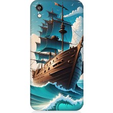 Teknomeg Huawei Honor 8s Uyumlu Yelkenli Calyon Gemi Desenli Silikon Kılıf