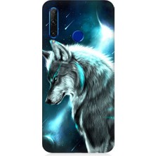 Teknomeg Huawei Honor 20 Lite Uyumlu Kurt Asena ve Ay Işığı Desenli Silikon Kılıf