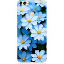 Teknomeg Huawei P Smart Uyumlu Soft Renkli Papatyalar Desenli Silikon Kılıf