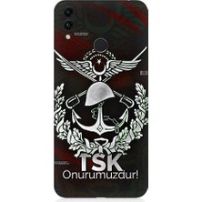 Teknomeg Huawei Honor 8c Uyumlu Tsk Onurumuzdur Desenli Silikon Kılıf