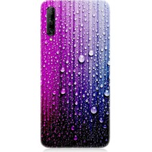 Teknomeg Huawei P Smart Pro Uyumlu Renki Damlalar Desenli Silikon Kılıf