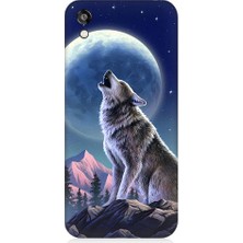 Teknomeg Huawei Honor 8s Uyumlu Kurt ve Ay Desenli Silikon Kılıf