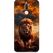 Teknomeg Huawei Mate 10 Lite Uyumlu Yırtıcı Aslan Kral Desenli Silikon Kılıf