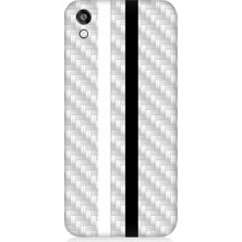 Teknomeg Huawei Honor 8s Uyumlu Siyah Beyaz Metal Motif Desenli Silikon Kılıf