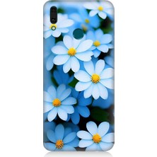 Teknomeg Huawei Y9 2019 Uyumlu Soft Renkli Papatyalar Desenli Silikon Kılıf