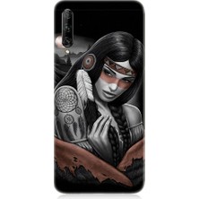 Teknomeg Huawei P Smart Pro Uyumlu Kızılldereli Kız Dreamcatcher Desenli Silikon Kılıf