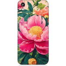 Teknomeg Huawei Honor 8s Uyumlu Pembe Çiçekler Desenli Silikon Kılıf