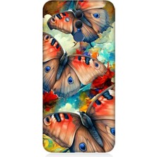 Teknomeg Huawei Mate 20 Lite Uyumlu Soft Renkli Kelebekler Desenli Silikon Kılıf