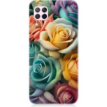 Teknomeg Huawei P40 Lite Uyumlu Pastel Soft Güller Desenli Silikon Kılıf
