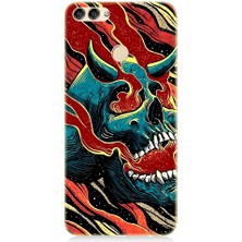 Teknomeg Huawei P Smart Uyumlu Devil Skull Şeytan Kafatası Desenli Silikon Kılıf