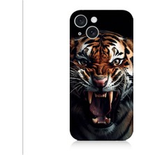 Teknomeg Apple iPhone 15 Uyumlu Vahşi Kaplan Desenli Silikon Kılıf