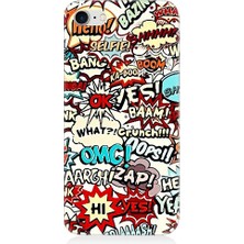 Teknomeg Apple iPhone 7 Uyumlu What Omg ve Nidalar Desenli Silikon Kılıf