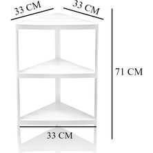 Carpe Kitchen Trend Üçgen 3 Katlı Lüks Düzenleyici Köşe Organizeri