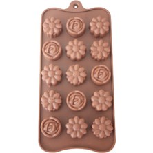 Depposite Silikon Çikolata Kalıbı Çiçekler 20X5 C 10.5 cm