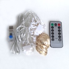 Sunlight Peri LED Aydınlatma Sarkıt Perde USB 3MX2M Animasyonlu, Uzaktan Kumandalı Gün Işığı