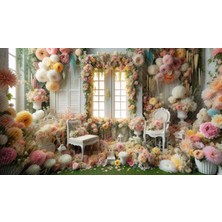 Venspor Çiçek Bahçesi Temalı Fon 200 x 150 cm