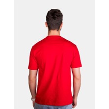 Çapıt Unisex %100 Pamuk Standart Kesim Sıfır Yaka Kısa Kollu Beyaz Türk Bayrağı Baskılı T-Shirt