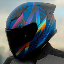 Ls2 Rapid 2 Optik Race Full Face Motosiklet Kaskı Yarış Spoiler +  Siyah Vizörlü