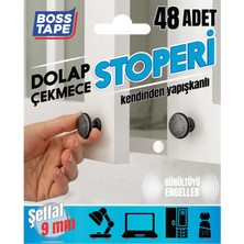 Boss Tape Yapışkanlı Dolap Çekmece Stoperi Ses Engelleyici Şeffaf 48 Adet