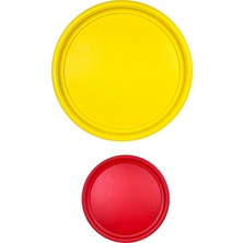 Hem Life 2 Li (51, 37 Cm) Kulpsuz Metal Tepsi Çay Tepsisi Sunum Tepsi Seti