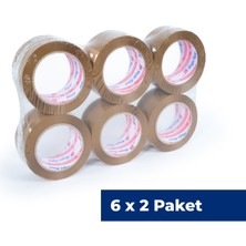 Nuga Bant 67 mm x 100 mt Kahve (Taba) Koli Bandı 12 Adet