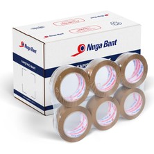 Nuga Bant 67 mm x 100 mt Kahve (Taba) Koli Bandı 12 Adet