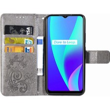 My Boutique1 Realme C15 Zarif Iş Dört Yapraklı Yonca Flip Için Kısa Telefon Kılıfı (Yurt Dışından)