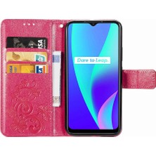 My Boutique1 Realme C15 Zarif Iş Dört Yapraklı Yonca Flip Için Kısa Telefon Kılıfı (Yurt Dışından)