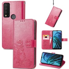 My Boutique1 Tcl 30 Xe 5g Dört Yapraklı Yonca Zarif Iş Kısa Kayış Flip Için Telefon Kılıfı (Yurt Dışından)