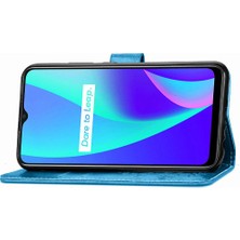 My Boutique1 Realme C15 Zarif Iş Dört Yapraklı Yonca Flip Için Kısa Telefon Kılıfı (Yurt Dışından)