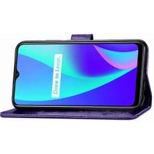 My Boutique1 Realme C15 Zarif Iş Dört Yapraklı Yonca Flip Için Kısa Telefon Kılıfı (Yurt Dışından)