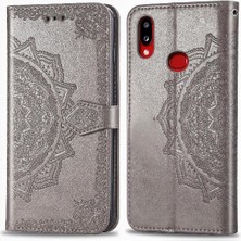 My Boutique1 Samsung A10S Flip Zarif Desen Basit Iş Deri Telefon Kılıfı (Yurt Dışından)