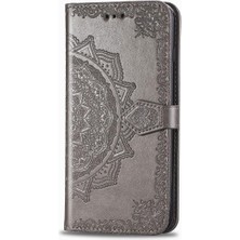 My Boutique1 Samsung A10S Flip Zarif Desen Basit Iş Deri Telefon Kılıfı (Yurt Dışından)