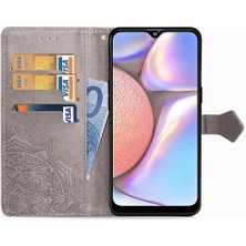 My Boutique1 Samsung A10S Flip Zarif Desen Basit Iş Deri Telefon Kılıfı (Yurt Dışından)