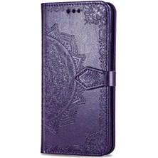 My Boutique1 Samsung A10S Flip Zarif Desen Basit Iş Deri Telefon Kılıfı (Yurt Dışından)