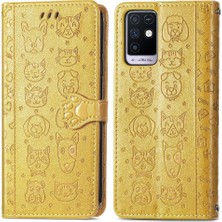 My Boutique1 Infinix Not 10 Karikatür Hayvanlar Için Kısa Kayış Flip Case Telefon Kılıfı (Yurt Dışından)